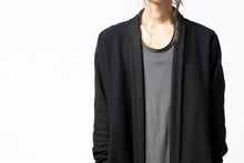 画像をギャラリービューアに読み込む, thomkrom LONG CARDIGAN JACKET / HEAVY WAFFLE JERSEY (BLACK)