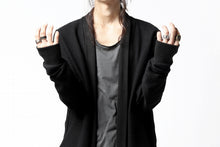 画像をギャラリービューアに読み込む, thomkrom LONG CARDIGAN JACKET / HEAVY WAFFLE JERSEY (BLACK)