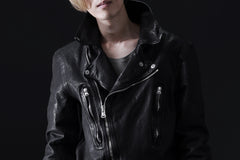 画像をギャラリービューアに読み込む, ISAMU KATAYAMA BACKLASH DOUBLE RIDERS JACKET "LIGHTNING" / GARMENT WASHED JP CALF (BLACK)