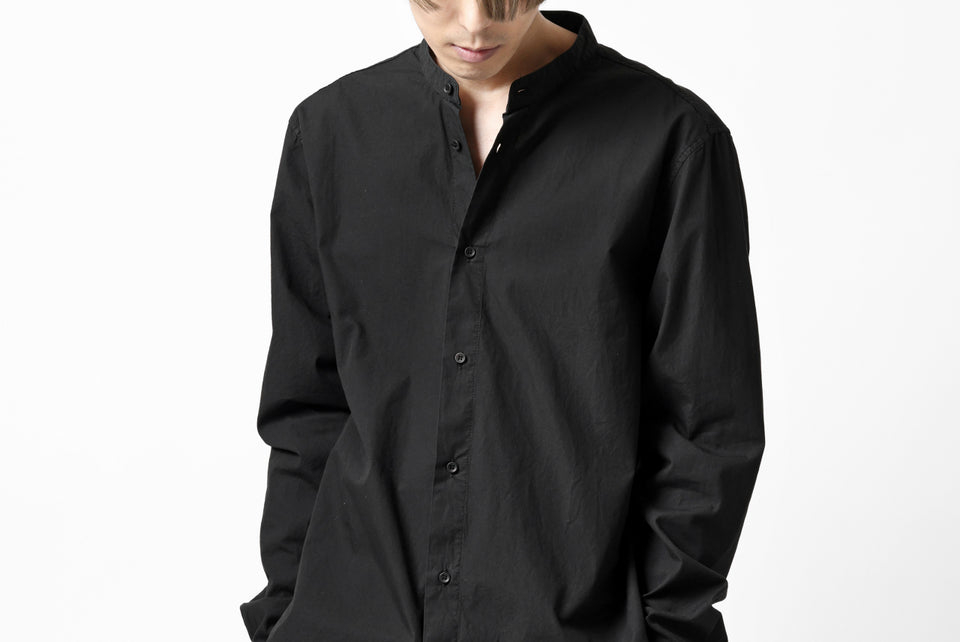 Load image into Gallery viewer, daub LONG SLEEVE SHIRT / DYED COTTON BROAD (BLACK)
