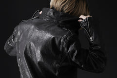 画像をギャラリービューアに読み込む, ISAMU KATAYAMA BACKLASH DOUBLE RIDERS JACKET "RELAX" / GARMENT WASHED JP CALF (BLACK)