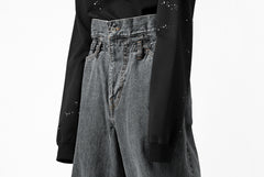 画像をギャラリービューアに読み込む, FACETASM SUPER BIG DENIM PANTS (BLACK)