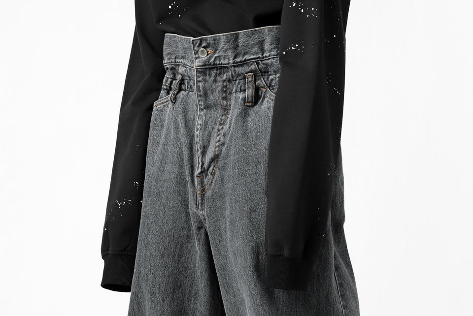 画像をギャラリービューアに読み込む, FACETASM SUPER BIG DENIM PANTS (BLACK)