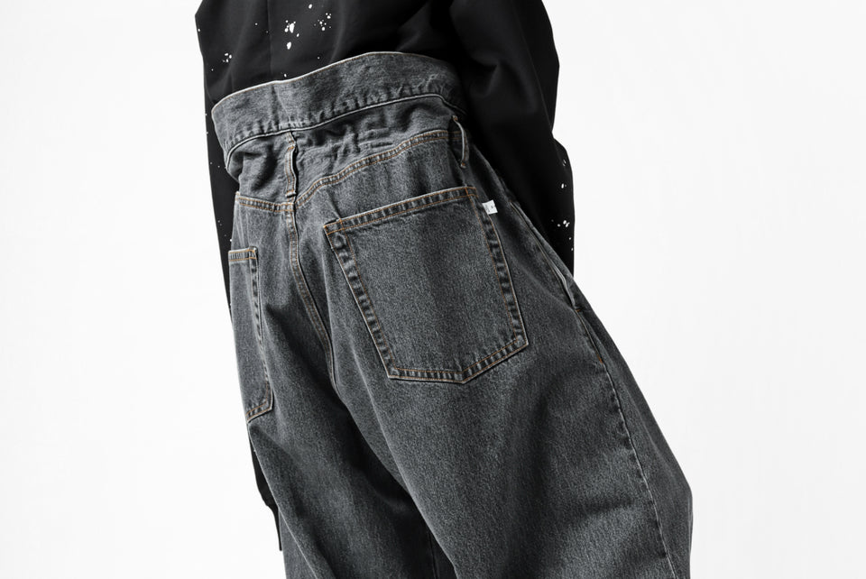 画像をギャラリービューアに読み込む, FACETASM SUPER BIG DENIM PANTS (BLACK)
