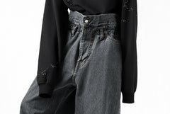 画像をギャラリービューアに読み込む, FACETASM SUPER BIG DENIM PANTS (BLACK)