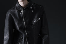 画像をギャラリービューアに読み込む, ISAMU KATAYAMA BACKLASH DOUBLE RIDERS JACKET "RELAX" / GARMENT WASHED JP CALF (BLACK)