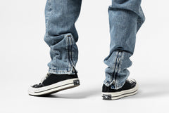 画像をギャラリービューアに読み込む, mastermind JAPAN SLIM TAPERED PANTS / 2WAY STRETCH DENIM (INDIGO)