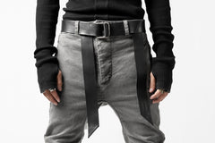 Load image into Gallery viewer, 11 BY BORIS BIDJAN SABERI LEATHER BELT "BELT1-F-1504" (COW SKIN / BLACK)