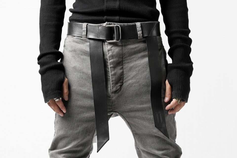 Load image into Gallery viewer, 11 BY BORIS BIDJAN SABERI LEATHER BELT "BELT1-F-1504" (COW SKIN / BLACK)