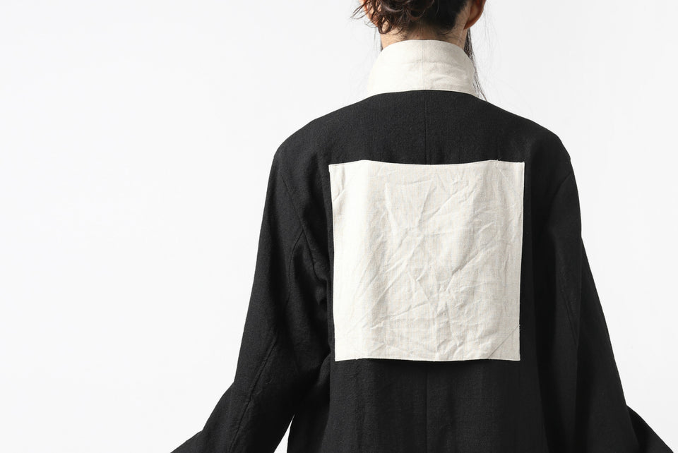 画像をギャラリービューアに読み込む, KLASICA KISTE-TWEED SHORT COAT / OFF TWEED WOOL (BLACK)