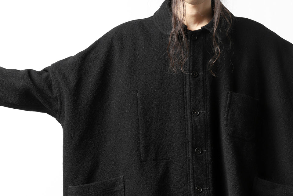 画像をギャラリービューアに読み込む, KLASICA CHEVAL WORK JACKET / WOOLxSILK BOLD DUNGAREES (BLACK)