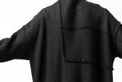 画像をギャラリービューアに読み込む, KLASICA SAB GENOU CARDIGAN-COAT / WOOL&COTTON JERSEY (BLACK)