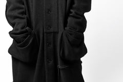 画像をギャラリービューアに読み込む, KLASICA SAB GENOU CARDIGAN-COAT / WOOL&COTTON JERSEY (BLACK)