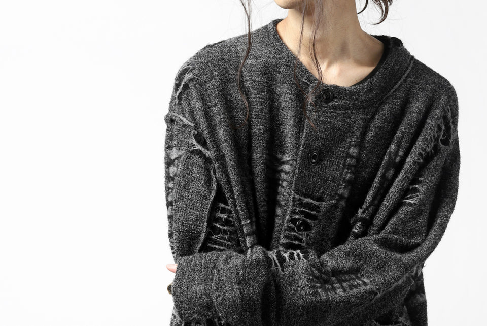 画像をギャラリービューアに読み込む, KLASICA TIP SAB-GENOU CARDIGAN-COAT / TECH INTERSIA PILE (MIX GREY)