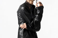 Load image into Gallery viewer, ISAMU KATAYAMA BACKLASH exclusive LEATHER SHIRT / ITALY SHOULDER 0.6mm (BLACK)