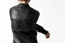Load image into Gallery viewer, ISAMU KATAYAMA BACKLASH exclusive LEATHER SHIRT / ITALY SHOULDER 0.6mm (BLACK)