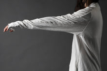 画像をギャラリービューアに読み込む, thomkrom NO COLLAR SHIRT/ JERSEY+WOVEN (OFF WHITE)