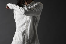 画像をギャラリービューアに読み込む, thomkrom NO COLLAR SHIRT/ JERSEY+WOVEN (OFF WHITE)