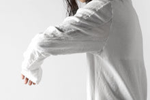 画像をギャラリービューアに読み込む, thomkrom NO COLLAR SHIRT/ JERSEY+WOVEN (OFF WHITE)