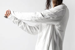 画像をギャラリービューアに読み込む, thomkrom NO COLLAR SHIRT/ JERSEY+WOVEN (OFF WHITE)