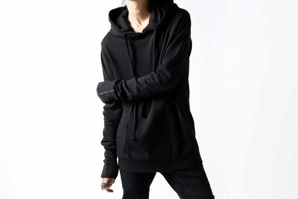画像をギャラリービューアに読み込む, thomkrom DOUBLE HOODIE PULL OVER PARKA / OVER LOCKED (BLACK)