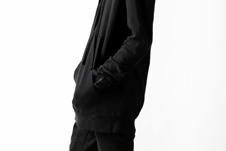 画像をギャラリービューアに読み込む, thomkrom DOUBLE HOODIE PULL OVER PARKA / OVER LOCKED (BLACK)