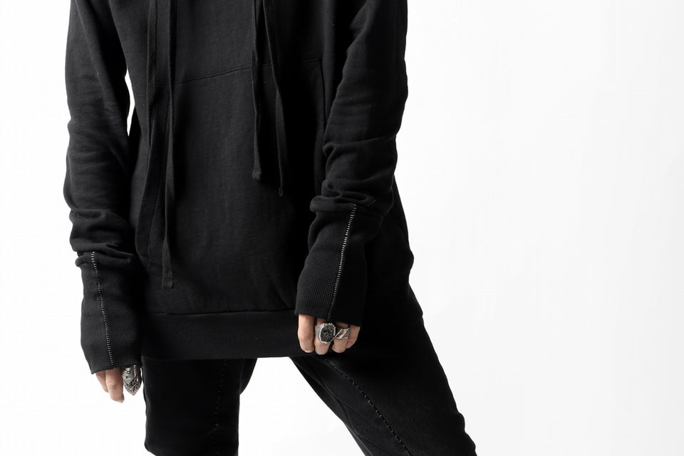 画像をギャラリービューアに読み込む, thomkrom DOUBLE HOODIE PULL OVER PARKA / OVER LOCKED (BLACK)