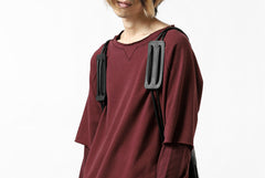 Load image into Gallery viewer, ISAMU KATAYAMA BACKLASH DRAWSTRING BACKPACK / MONOCHROME LUXURY STEER (BLACK)