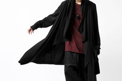 画像をギャラリービューアに読み込む, FIRST AID TO THE INJURED THEODOR DRAPE CARDIGAN / SINGLE JERSEY (BLACK)