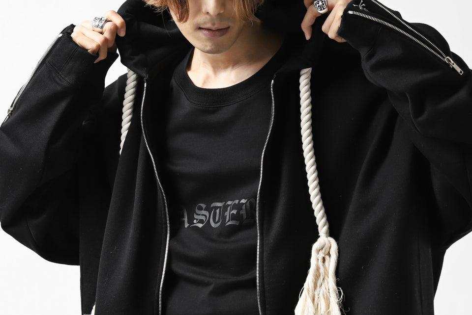 Load image into Gallery viewer, mastermind JAPAN HOODIE ZIP SWEAT JACKET / ROPE CODE (BLACK)