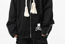 Load image into Gallery viewer, mastermind JAPAN HOODIE ZIP SWEAT JACKET / ROPE CODE (BLACK)