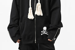 Load image into Gallery viewer, mastermind JAPAN HOODIE ZIP SWEAT JACKET / ROPE CODE (BLACK)