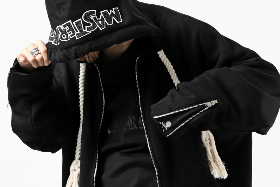 Load image into Gallery viewer, mastermind JAPAN HOODIE ZIP SWEAT JACKET / ROPE CODE (BLACK)
