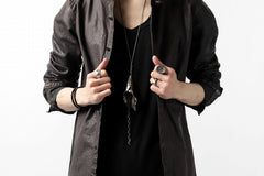 Load image into Gallery viewer, ISAMU KATAYAMA BACKLASH exclusive LEATHER SHIRT / ITALY SHOULDER 0.6mm (DARK GREY)