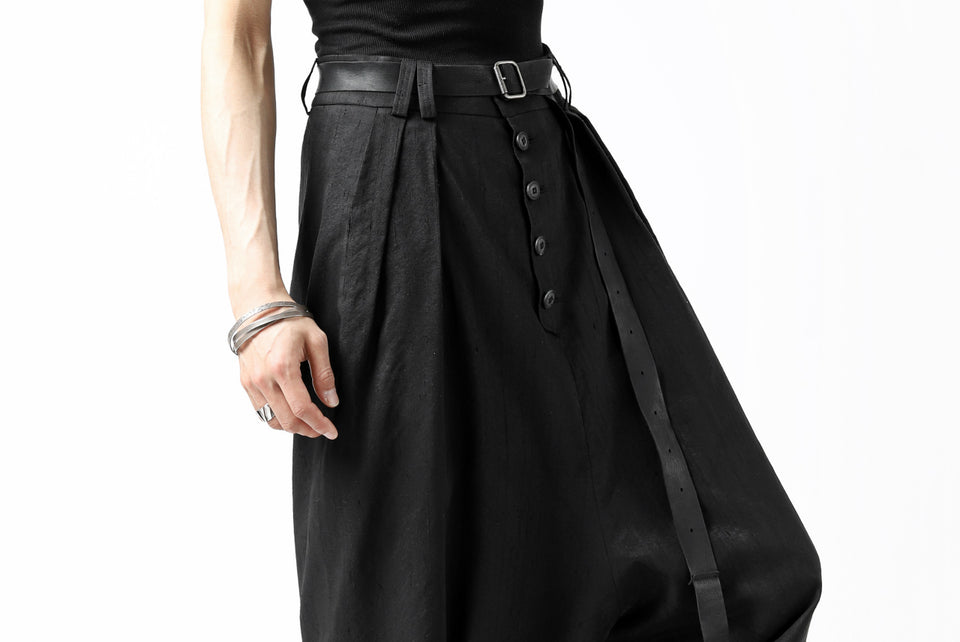 画像をギャラリービューアに読み込む, SOSNOVSKA exclusive NARROW CLOWN PANTS / SCRATCHED SILK (BLACK)