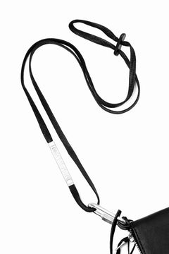 画像をギャラリービューアに読み込む, BORIS BIDJAN SABERI LEATHER WALLET with NECK STRAP / VEG TAN HORSE SKIN "WALLET2-F251" (BLACK)