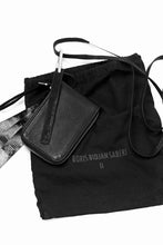 画像をギャラリービューアに読み込む, BORIS BIDJAN SABERI LEATHER WALLET with NECK STRAP / VEG TAN HORSE SKIN "WALLET2-F251" (BLACK)