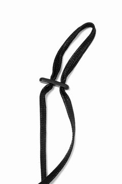 画像をギャラリービューアに読み込む, BORIS BIDJAN SABERI LEATHER WALLET with NECK STRAP / VEG TAN HORSE SKIN "WALLET2-F251" (BLACK)
