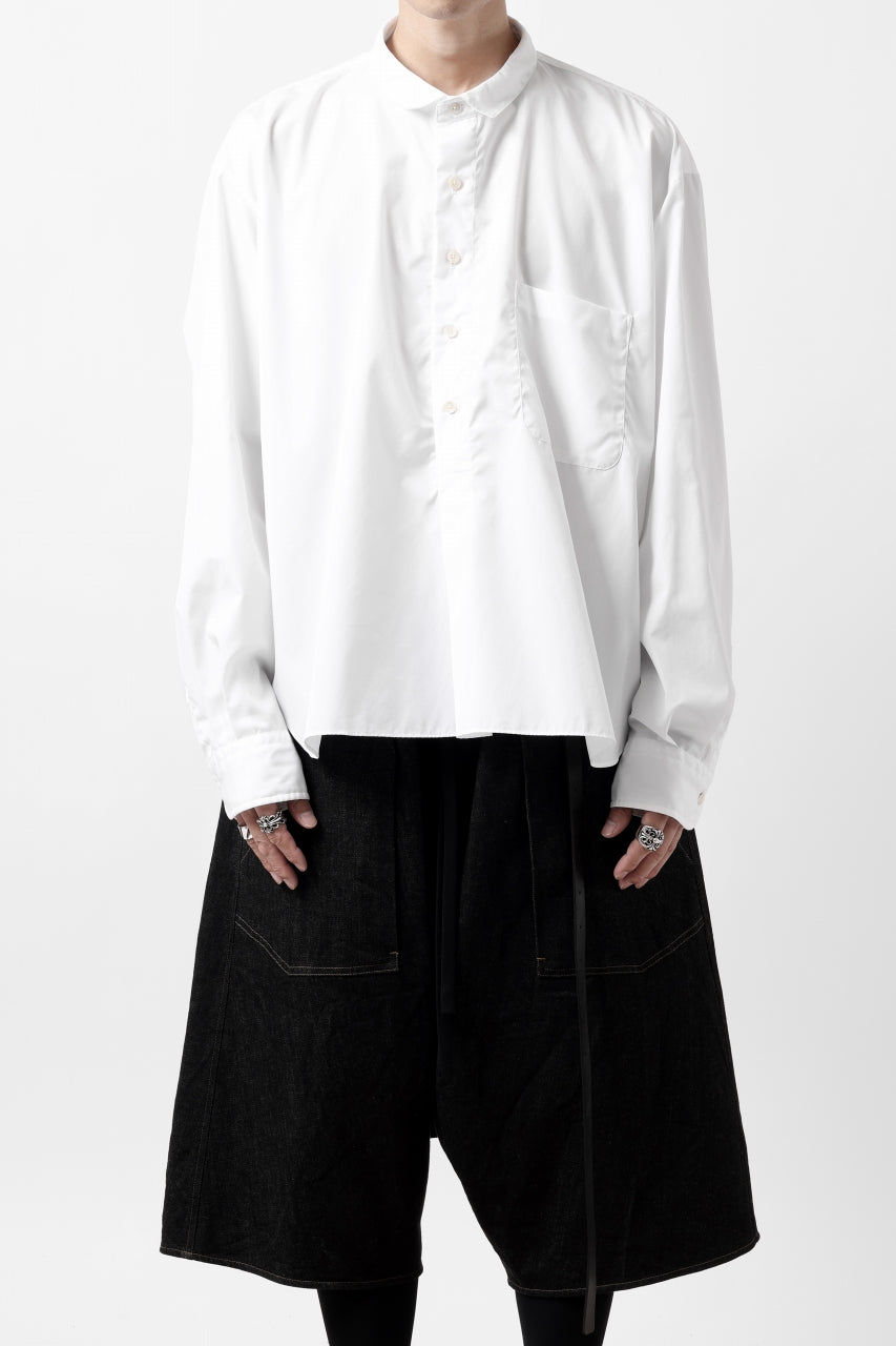 画像をギャラリービューアに読み込む, KLASICA SH-040 OVERSIZED SHORT PULLOVER SHIRT / THOMAS MASON'S 120/2 POPLIN (WHITE)