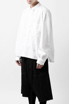 画像をギャラリービューアに読み込む, KLASICA SH-040 OVERSIZED SHORT PULLOVER SHIRT / THOMAS MASON'S 120/2 POPLIN (WHITE)