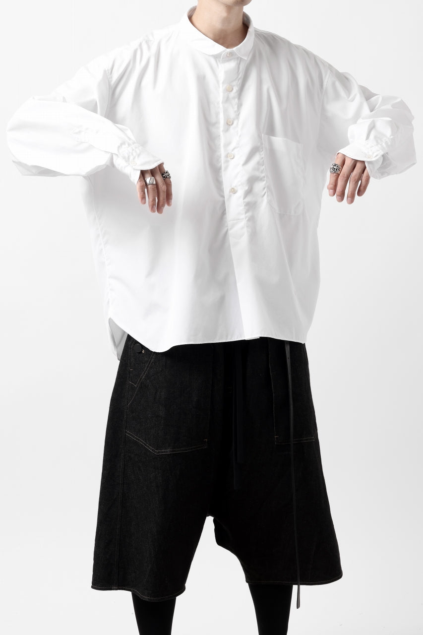 画像をギャラリービューアに読み込む, KLASICA SH-040 OVERSIZED SHORT PULLOVER SHIRT / THOMAS MASON'S 120/2 POPLIN (WHITE)