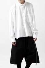 画像をギャラリービューアに読み込む, KLASICA SH-040 OVERSIZED SHORT PULLOVER SHIRT / THOMAS MASON'S 120/2 POPLIN (WHITE)