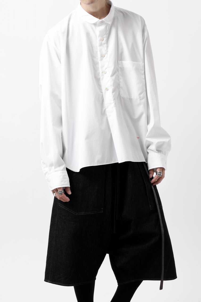 画像をギャラリービューアに読み込む, KLASICA SH-040 OVERSIZED SHORT PULLOVER SHIRT / THOMAS MASON'S 120/2 POPLIN (WHITE)