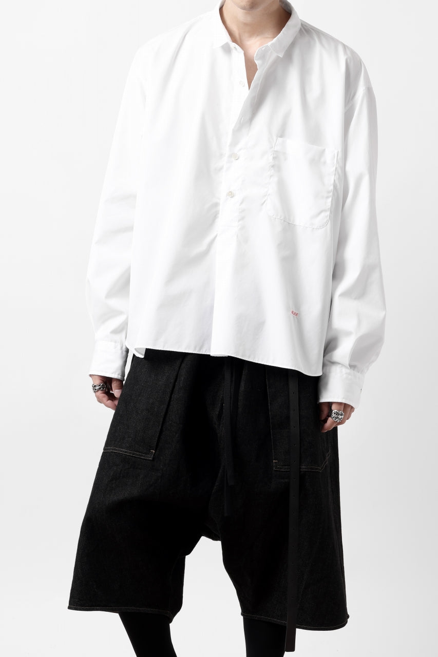 画像をギャラリービューアに読み込む, KLASICA SH-040 OVERSIZED SHORT PULLOVER SHIRT / THOMAS MASON'S 120/2 POPLIN (WHITE)
