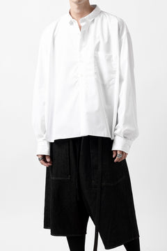 画像をギャラリービューアに読み込む, KLASICA SH-040 OVERSIZED SHORT PULLOVER SHIRT / THOMAS MASON'S 120/2 POPLIN (WHITE)