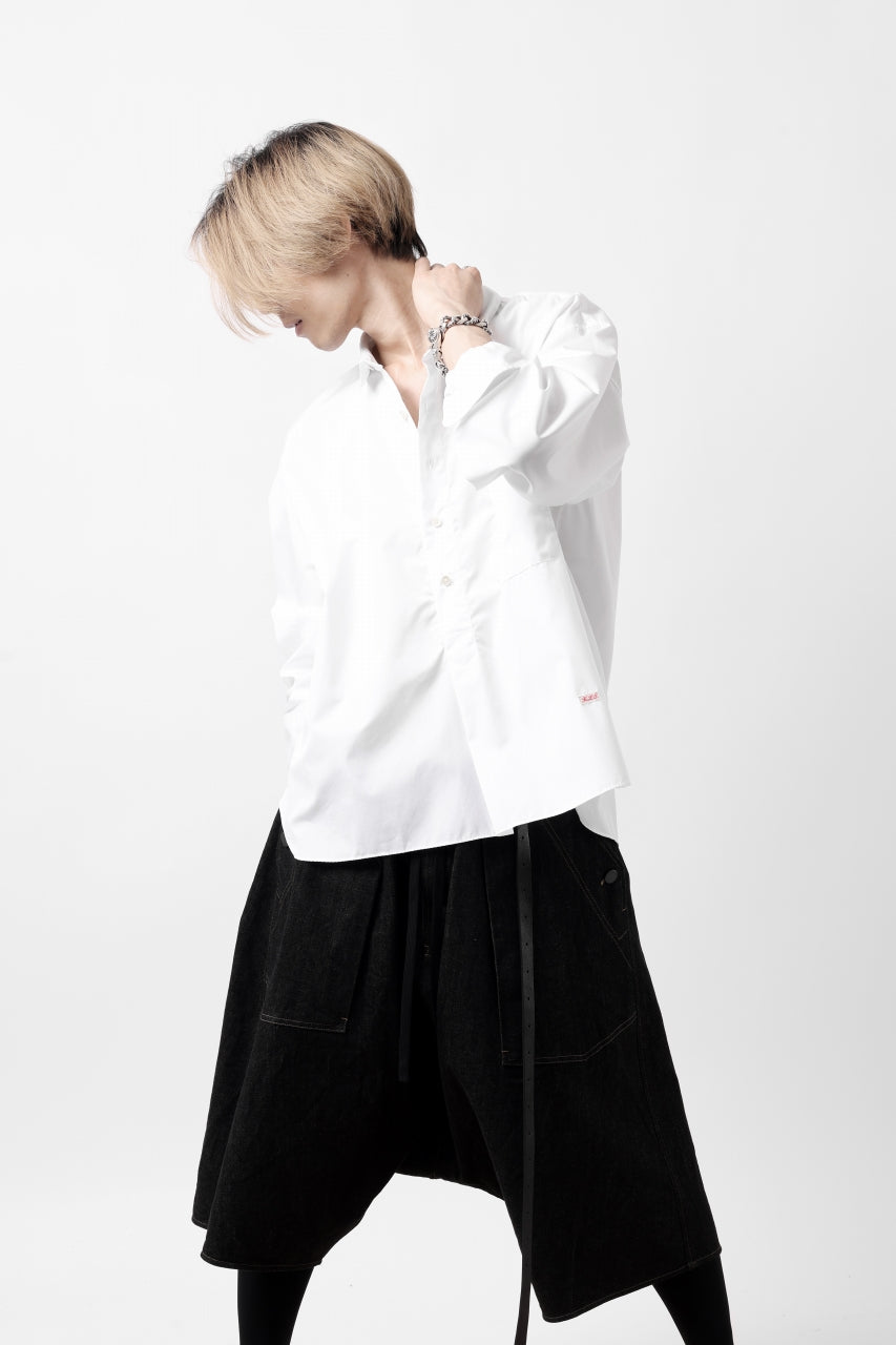 画像をギャラリービューアに読み込む, KLASICA SH-040 OVERSIZED SHORT PULLOVER SHIRT / THOMAS MASON'S 120/2 POPLIN (WHITE)
