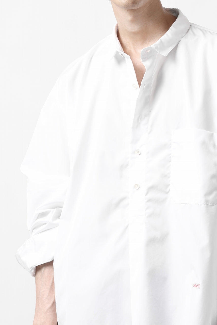 画像をギャラリービューアに読み込む, KLASICA SH-040 OVERSIZED SHORT PULLOVER SHIRT / THOMAS MASON'S 120/2 POPLIN (WHITE)
