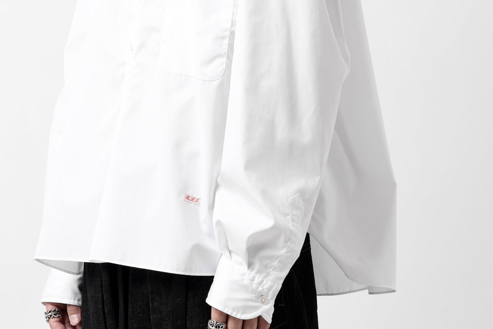 画像をギャラリービューアに読み込む, KLASICA SH-040 OVERSIZED SHORT PULLOVER SHIRT / THOMAS MASON'S 120/2 POPLIN (WHITE)