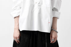 画像をギャラリービューアに読み込む, KLASICA SH-040 OVERSIZED SHORT PULLOVER SHIRT / THOMAS MASON'S 120/2 POPLIN (WHITE)
