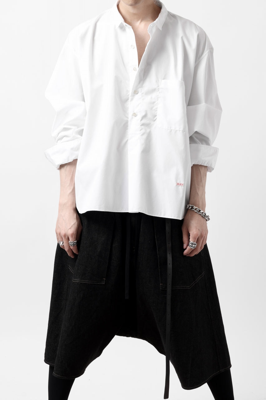 画像をギャラリービューアに読み込む, KLASICA SH-040 OVERSIZED SHORT PULLOVER SHIRT / THOMAS MASON'S 120/2 POPLIN (WHITE)